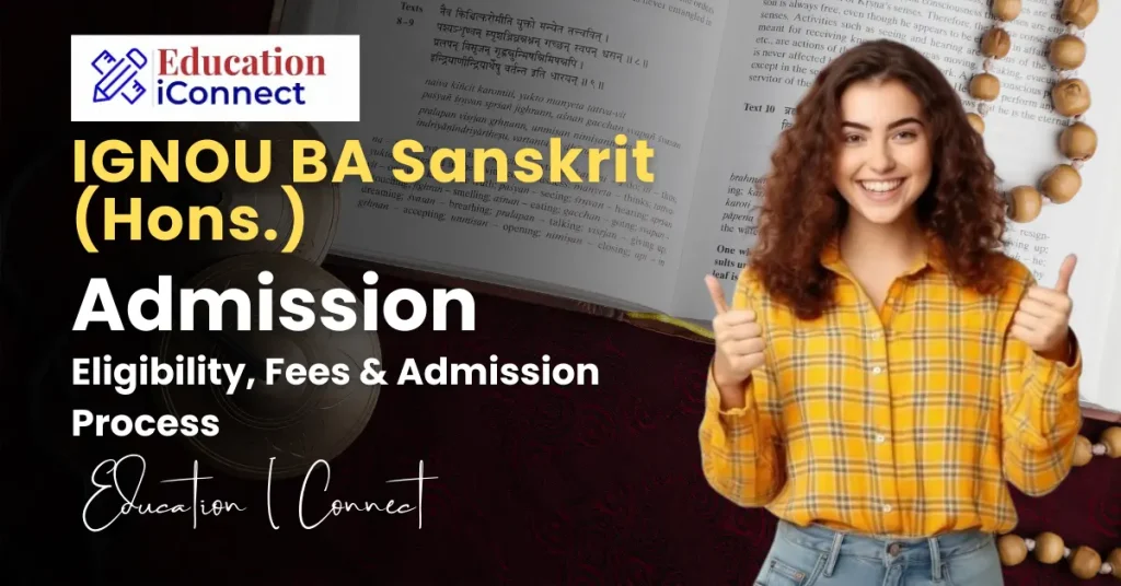 IGNOU BA Sanskrit (Hons.) Admission